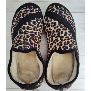 FitKicks Kozikicks Cheetah Leopard Catwalk Slipper Shoes Women US Medium 7-8